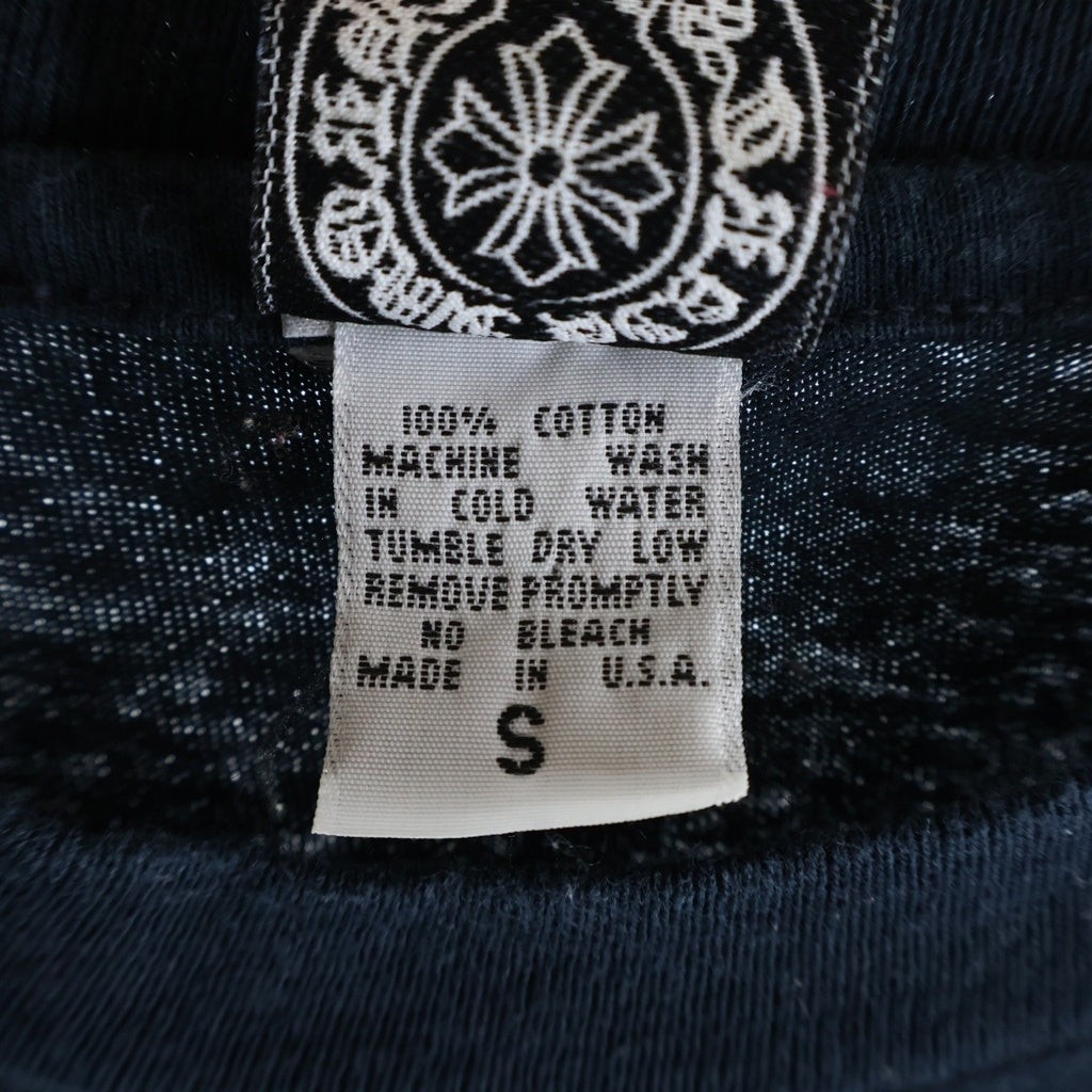 CHROME HEARTS(クロムハーツ) OLD S/S オールド バックセメタリークロスプリント ワンポケット 半袖Tシャツ カットソー ネイビー
