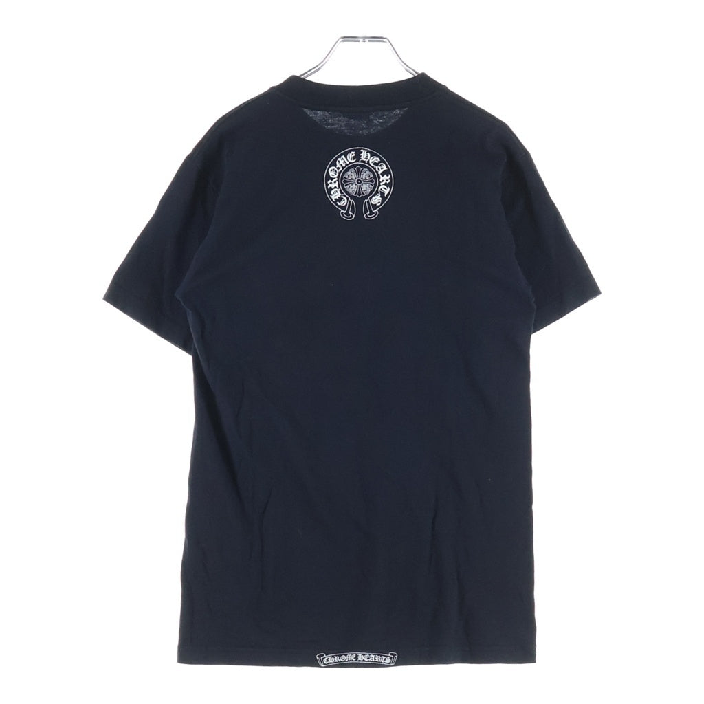CHROME HEARTS(クロムハーツ) OLD S/S オールド ヴァインダガー バックホースシュープリント ワンポケット 半袖Tシャツ カットソー ブラック