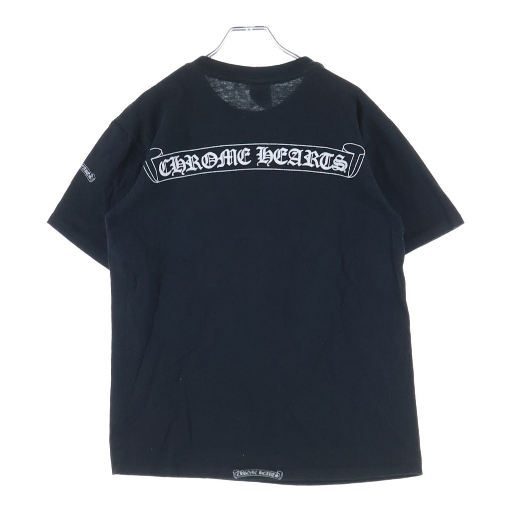 CHROME HEARTS(クロムハーツ) OLD バックスクロールロゴ ワンポケット 半袖Tシャツ カットソー ブラック