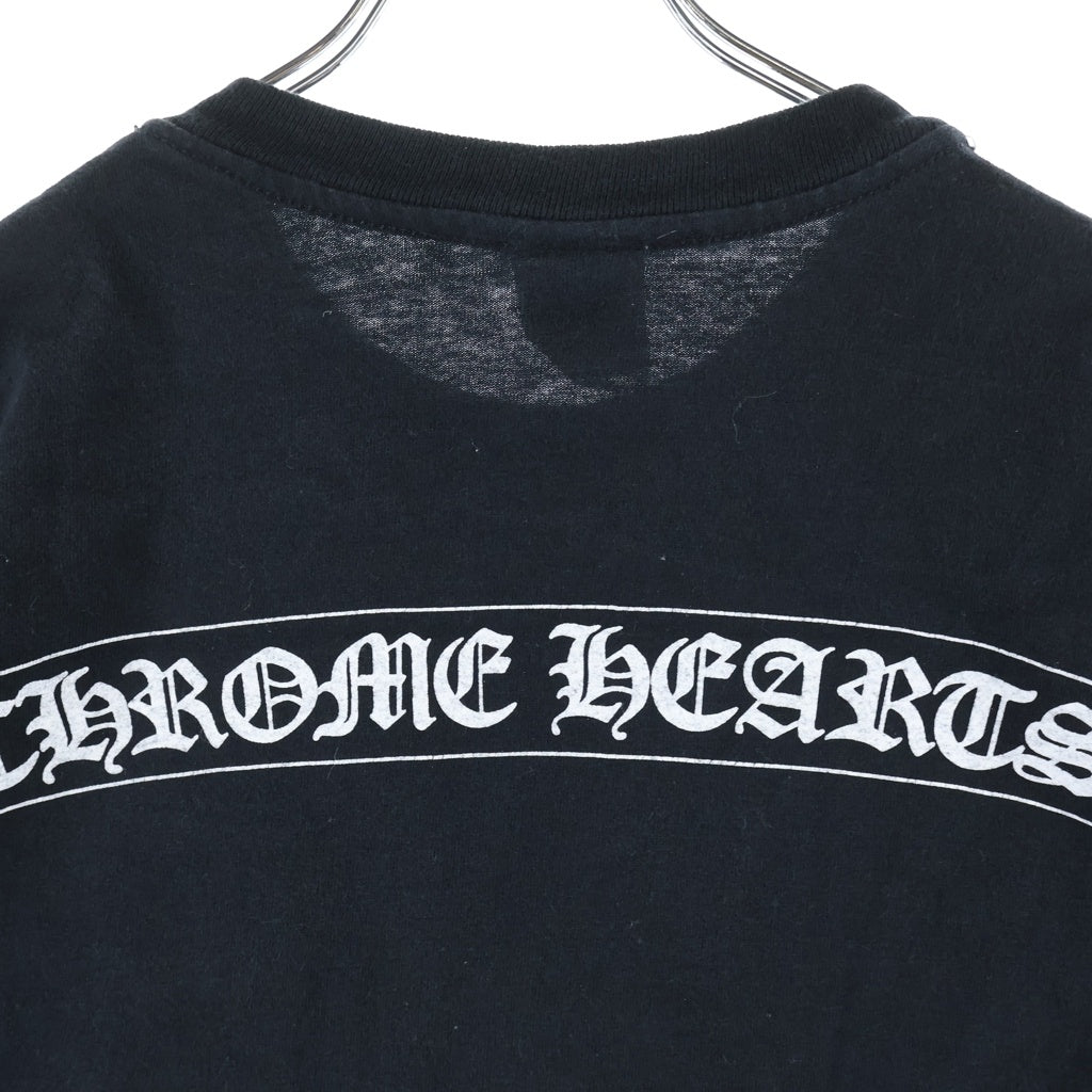 CHROME HEARTS(クロムハーツ) OLD バックスクロールロゴ ワンポケット 半袖Tシャツ カットソー ブラック