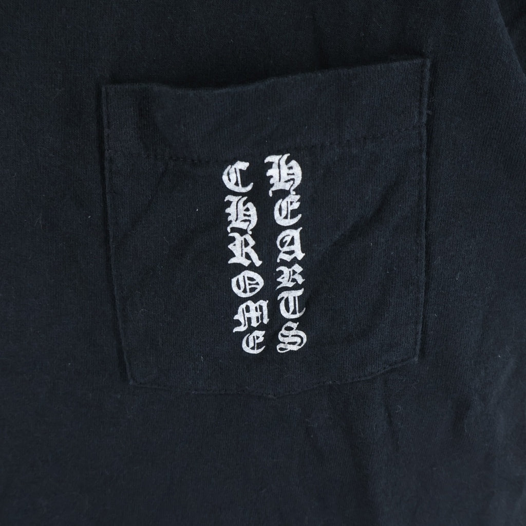 CHROME HEARTS(クロムハーツ) OLD バックスクロールロゴ ワンポケット 半袖Tシャツ カットソー ブラック