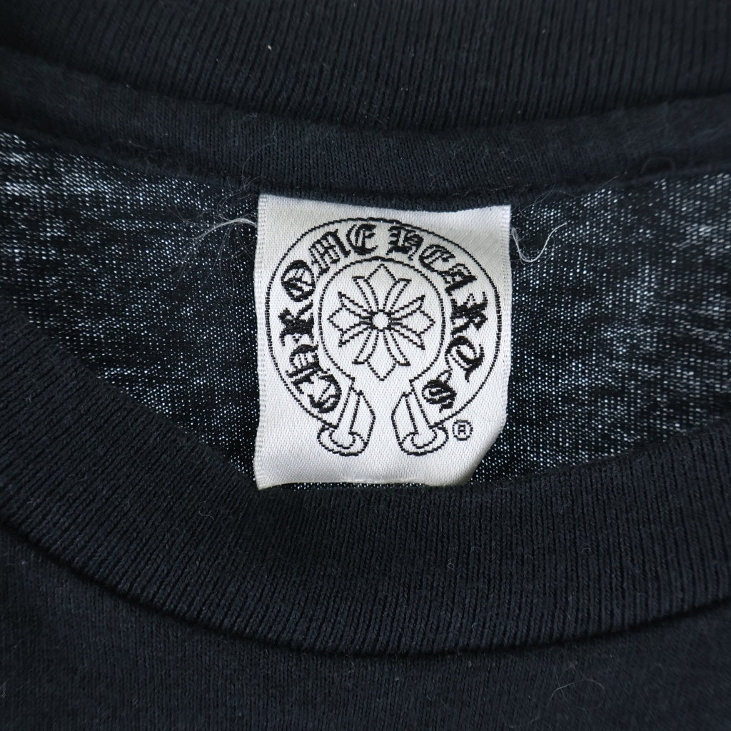 CHROME HEARTS(クロムハーツ) OLD バックスクロールロゴ ワンポケット 半袖Tシャツ カットソー ブラック