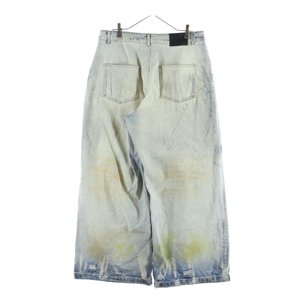 FR(13)NDS(フレンズ) BUGGY DENIM ダメージ加工 ジップフライ バギーデニムパンツ インディゴブルー 250913-1-RF