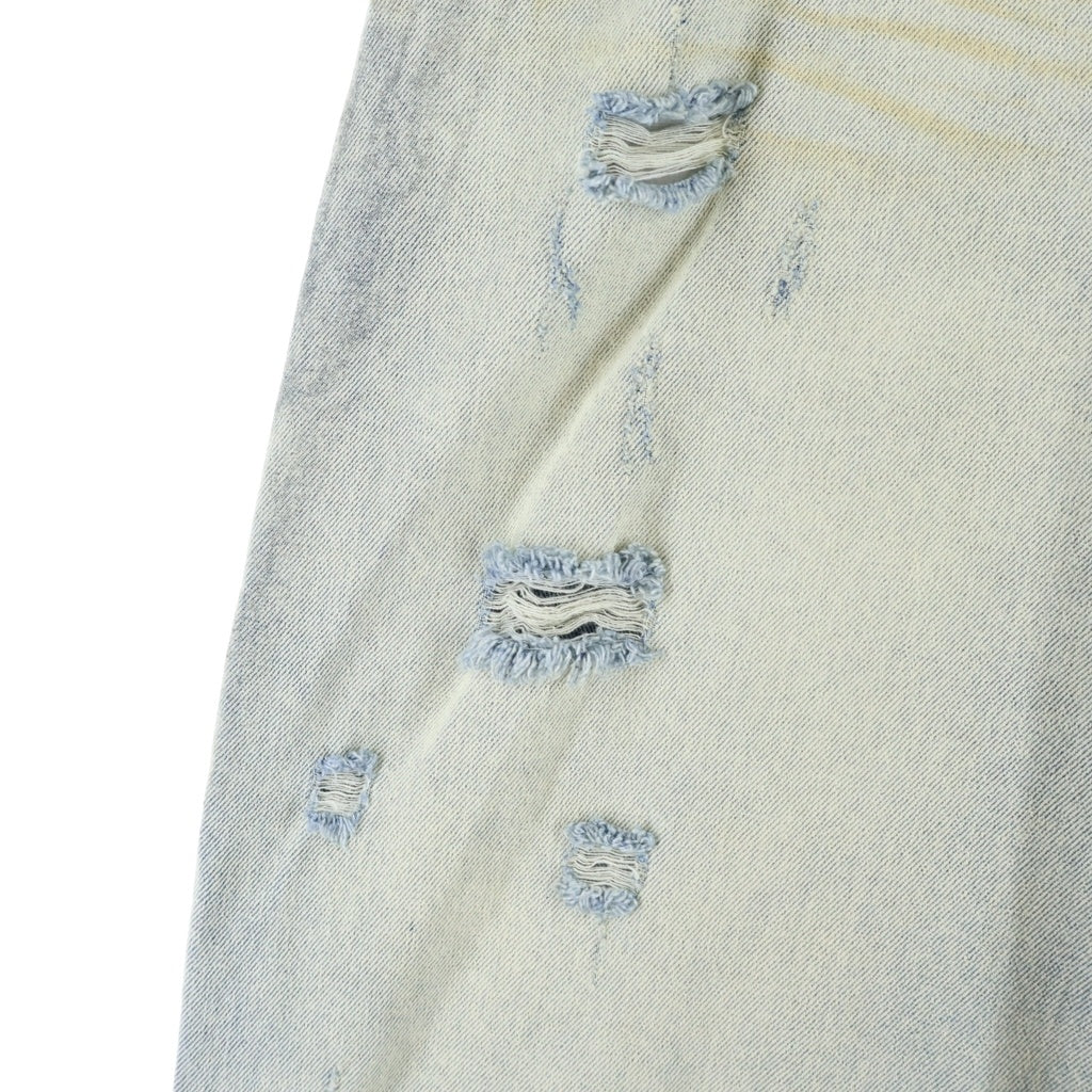 FR(13)NDS(フレンズ) BUGGY DENIM ダメージ加工 ジップフライ バギーデニムパンツ インディゴブルー 250913-1-RF
