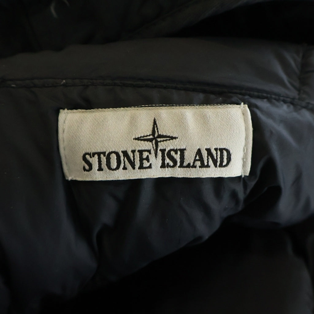 STONE ISLAND(ストーンアイランド) 22AW TWILL DOWN JACKET ツイル フーディー ダウンジャケット ショルダーワッペン ブラック 771541421