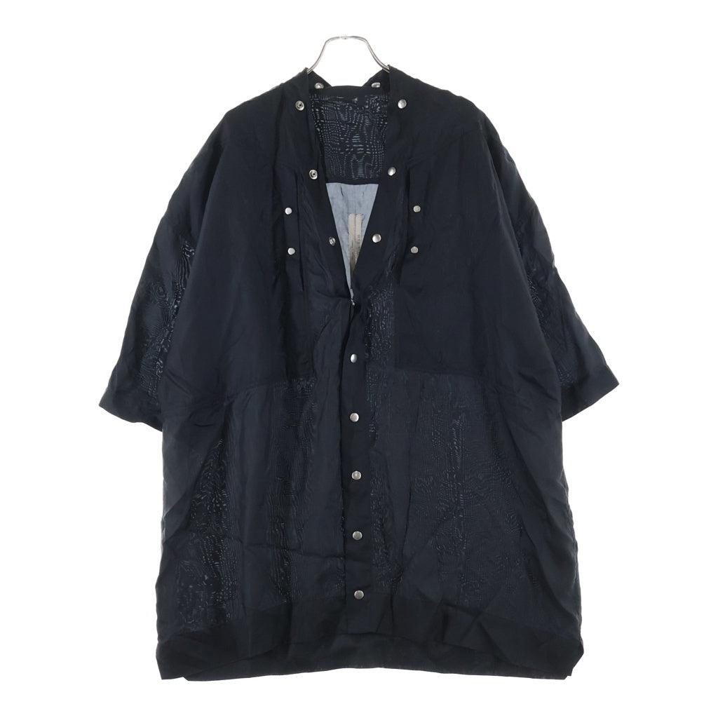 Rick Owens(リックオウエンス) 22SS オーバーサイズ ショートスリーブ 半袖シャツ ブラック RR01B1294-JX