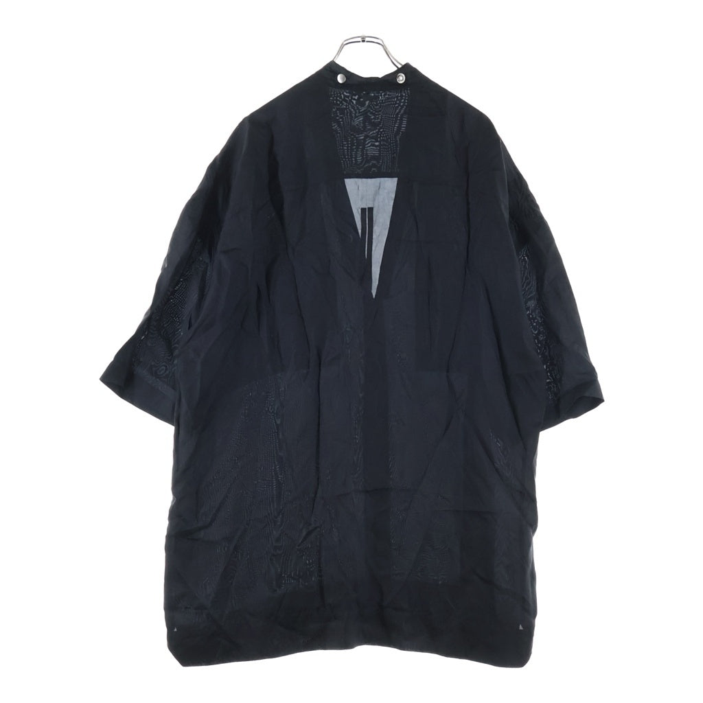 Rick Owens(リックオウエンス) 22SS オーバーサイズ ショートスリーブ 半袖シャツ ブラック RR01B1294-JX