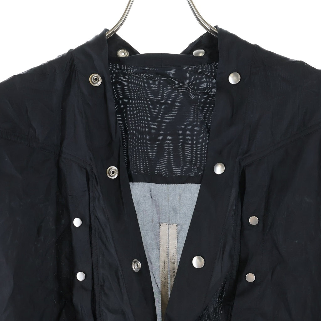 Rick Owens(リックオウエンス) 22SS オーバーサイズ ショートスリーブ 半袖シャツ ブラック RR01B1294-JX