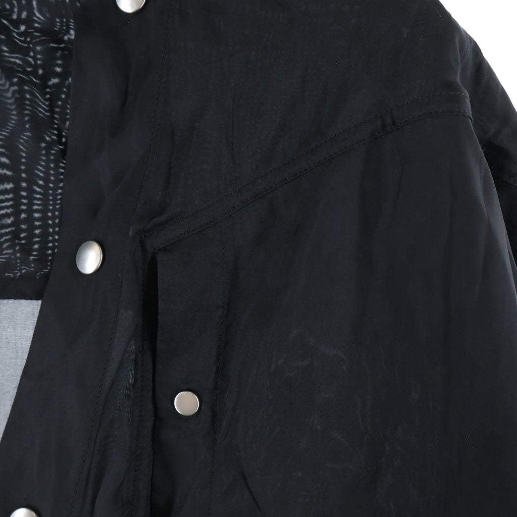 Rick Owens(リックオウエンス) 22SS オーバーサイズ ショートスリーブ 半袖シャツ ブラック RR01B1294-JX
