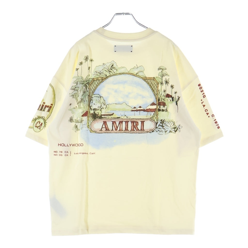 AMIRI(アミリ) Vista HJ Skate TEE グラフィックプリント クルーネック 半袖Tシャツ カットソー アイボリー AMTOJR1174