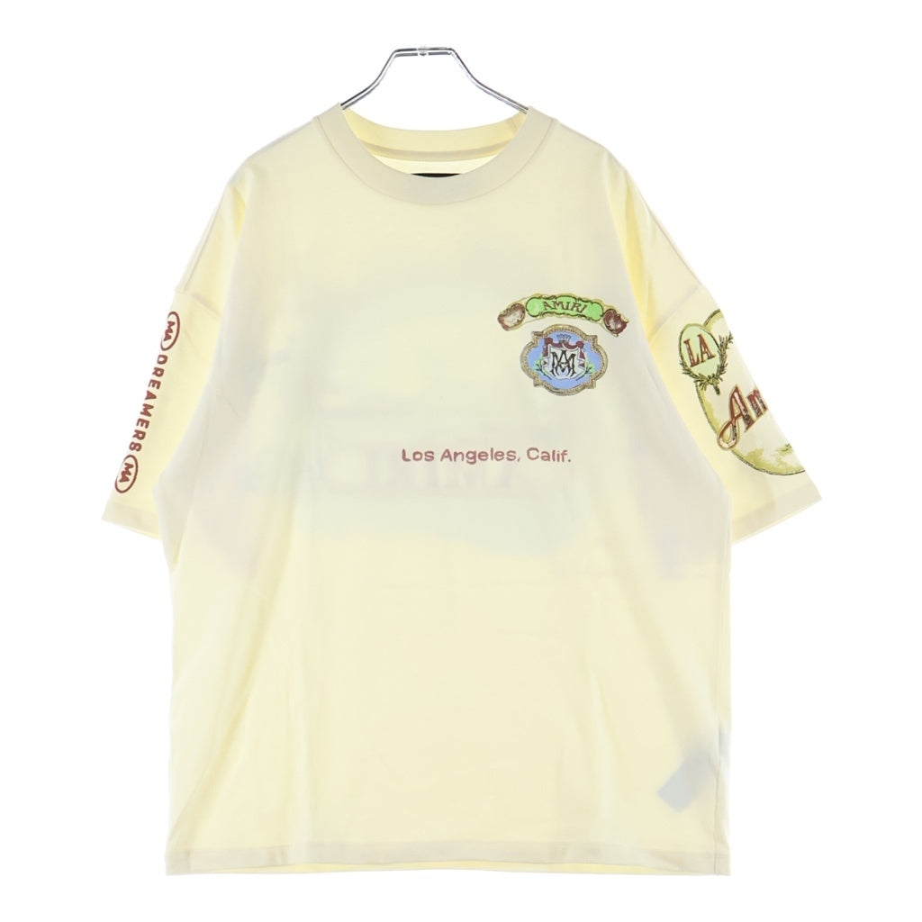 AMIRI(アミリ) Vista HJ Skate TEE グラフィックプリント クルーネック 半袖Tシャツ カットソー アイボリー AMTOJR1174