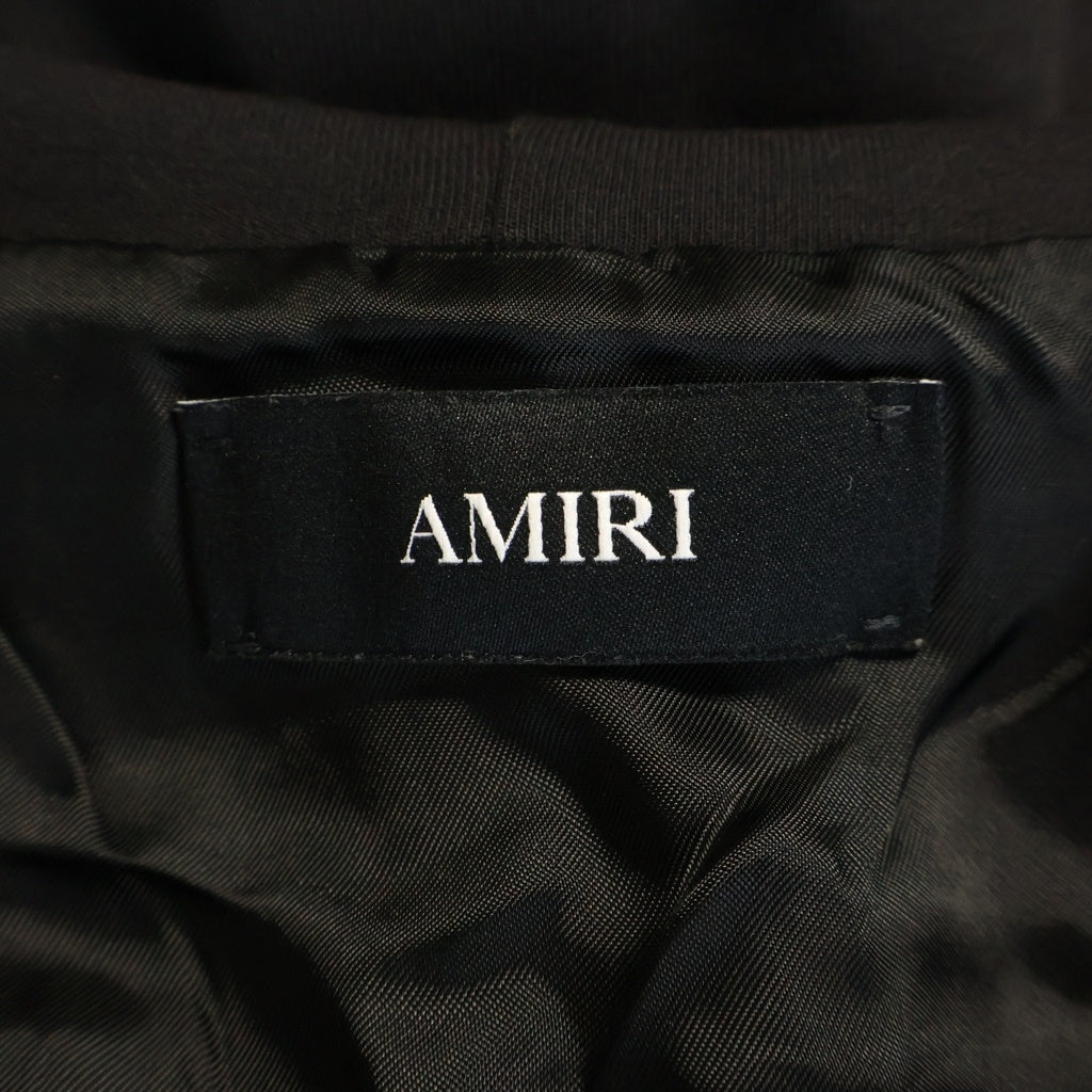 AMIRI(アミリ) MA Logo Zip Up Hoodie フロントロゴ フーディー ジップアップパーカー ブラック AMOUJA1008