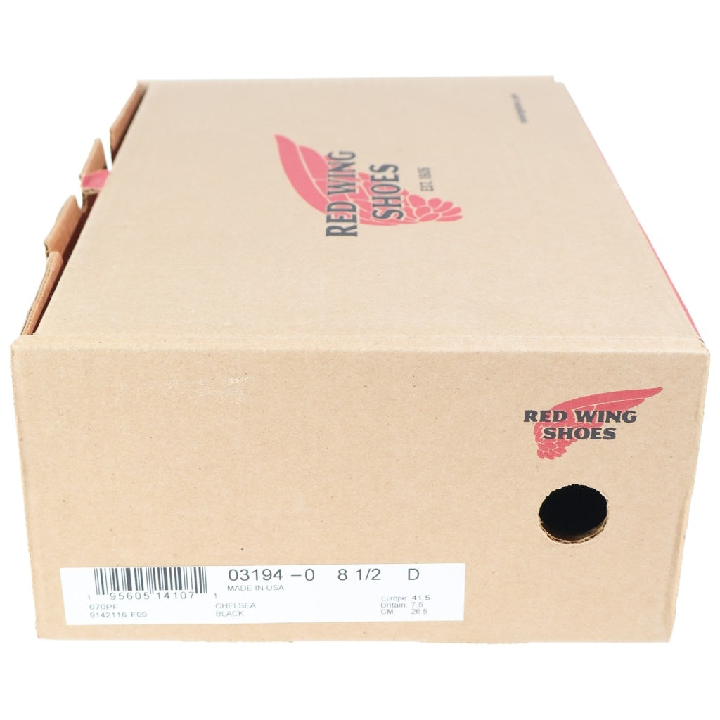 RED WING(レッド ウイング) Classic Chelsea クラシックチェルシー サイドゴア ハイカットブーツ シューズ ブラック US8.5D/26.5cm 3194