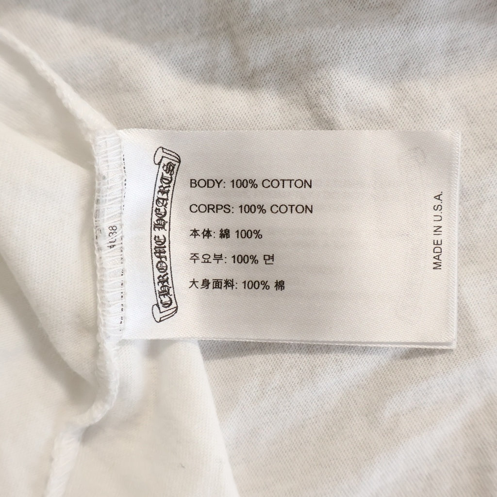 CHROME HEARTS(クロムハーツ) NECK LOGO S/S TEE ネックロゴプリント クルーネック半袖Tシャツ カットソー ホワイト/パープル