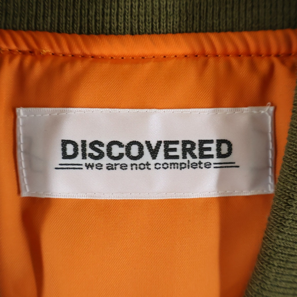 DISCOVERED(ディスカバード) 22AW BOA SLEEVE MA-1 ジップアップ ボアスリーブ 切り返し MA-1ジャケット ブラウン/カーキ DC-AW22-BL-03