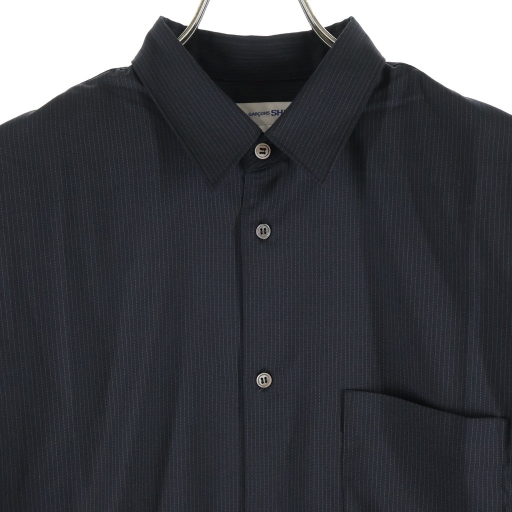 COMME des GARCONS SHIRT(コムデギャルソンシャツ) 26AW NARROW CLASSIC SHIRT ストライプ柄 ナロー クラシック ボタンダウン 長袖シャツ ブラック FR-B502