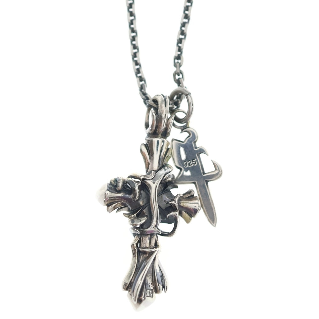 Personal Jesus(パーソナルジーザス) PJ DAGGER X THORN CROSS DOUBLE CHARM PJダガー ソーンクロス ダブルチャーム ネックレス シルバー