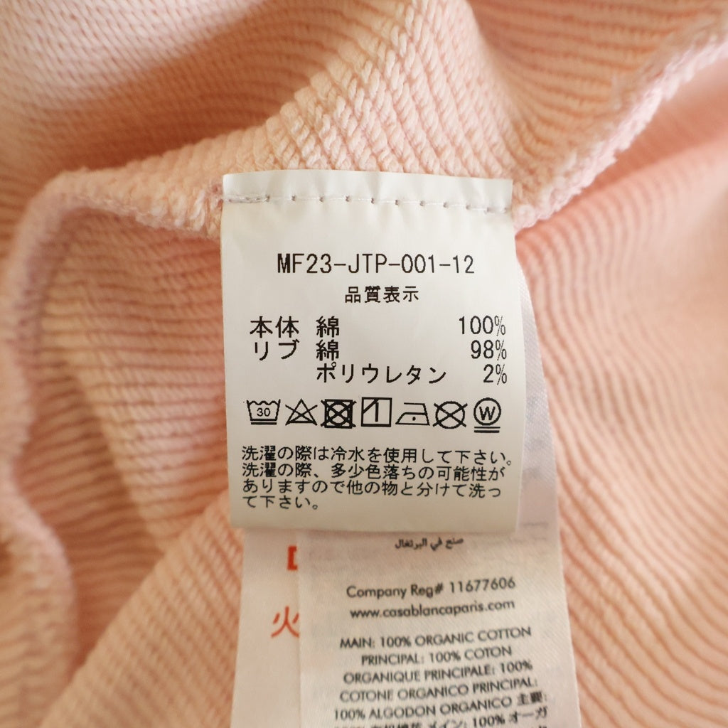 CASABLANCA(カサブランカ) LA Joueuse Sweatshirt テニスクラブ クルーネック 長袖スウェット トレーナー ピンク MF23-JTP-001-12