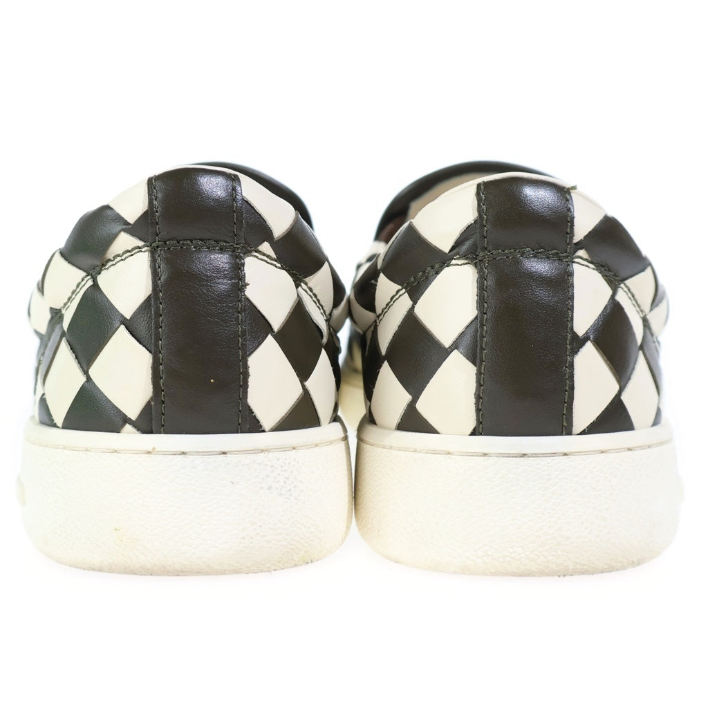 BOTTEGA VENETA(ボッテガヴェネタ) Sawyer Sneaker イントレチャート スリッポン ローカットスニーカー ブラック/ホワイト 775320V3HB49046