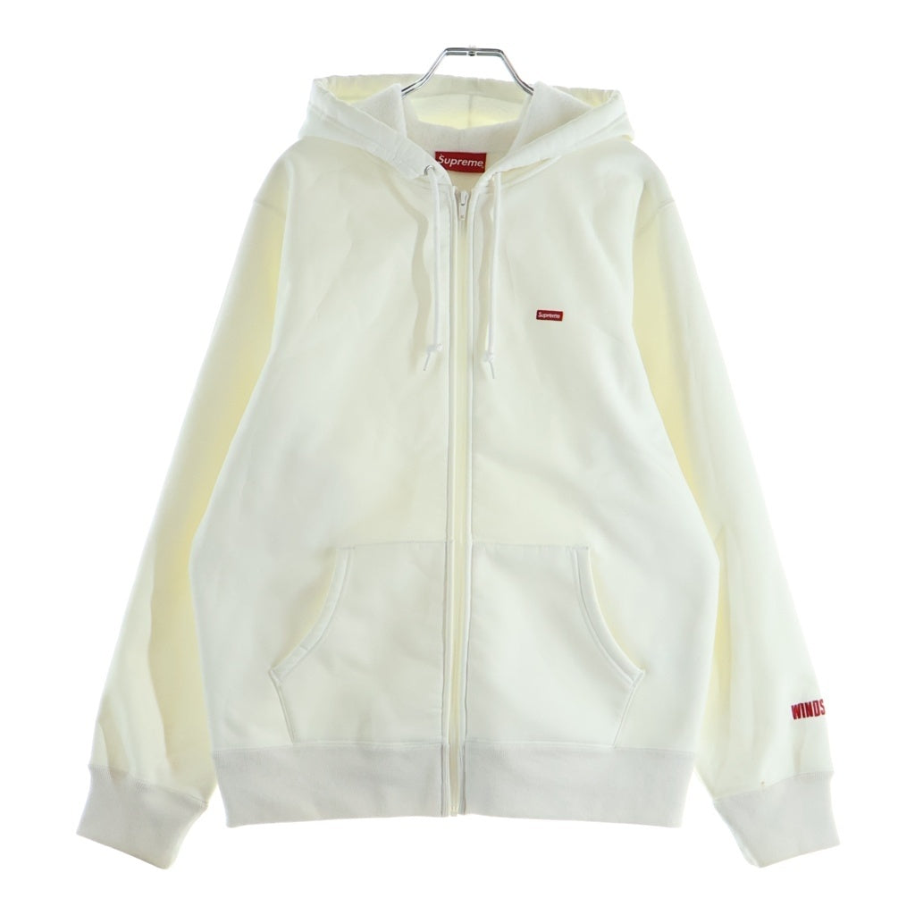 SUPREME(シュプリーム) WINDSTOPPER Zip Up Hooded Sweatshirt スモールボックスロゴ ジップアップ フーディースウェットパーカー ホワイト