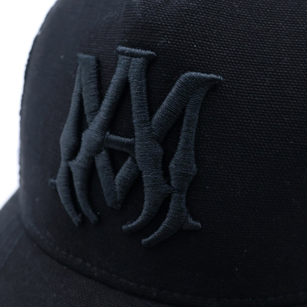 AMIRI(アミリ) MA FULL CANVAS HAT ロゴ刺繍 トラッカーメッシュキャップ ブラック AM326HE001
