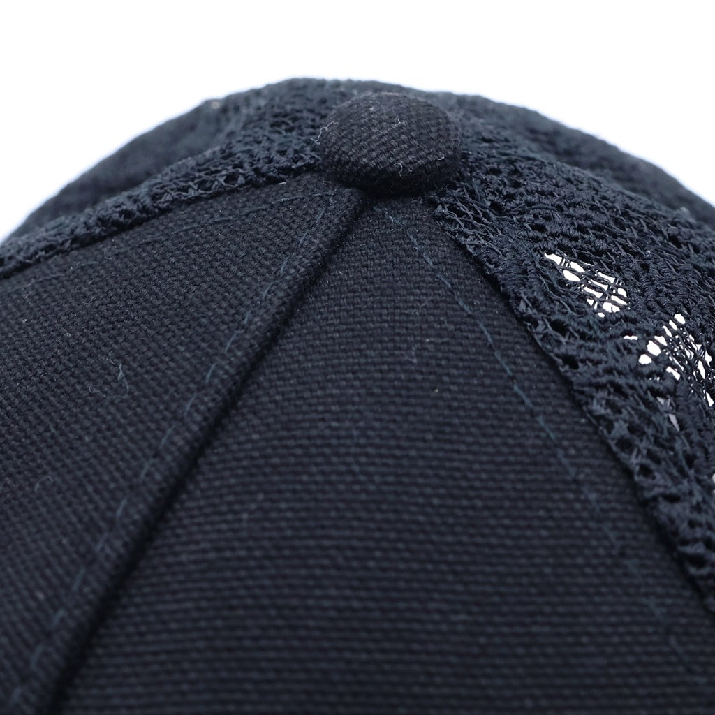 AMIRI(アミリ) MA FULL CANVAS HAT ロゴ刺繍 トラッカーメッシュキャップ ブラック AM326HE001