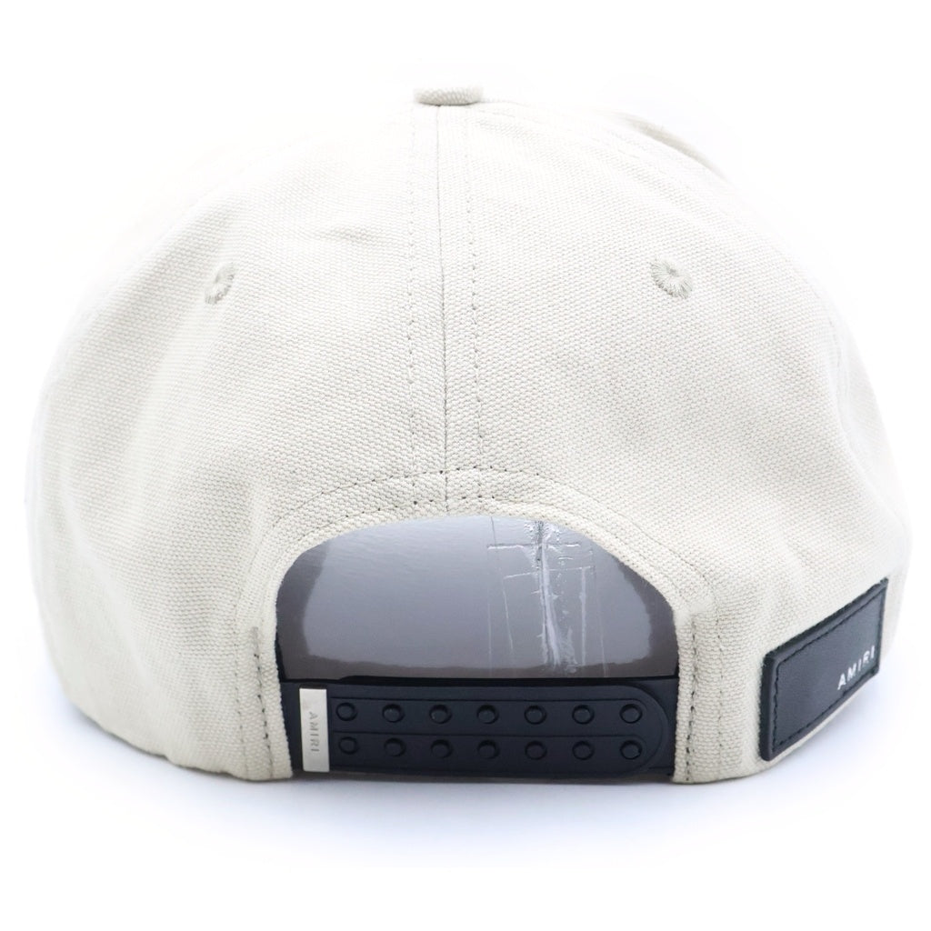 AMIRI(アミリ) MA FULL CANVAS HAT ALABASTER CAP ロゴ刺繍 トラッカーキャップ アイボリー RN 150712