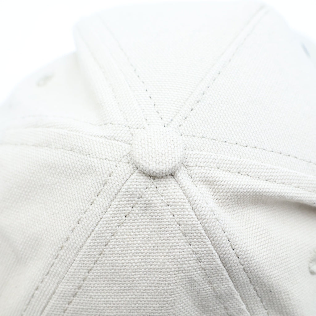 AMIRI(アミリ) MA FULL CANVAS HAT ALABASTER CAP ロゴ刺繍 トラッカーキャップ アイボリー RN 150712