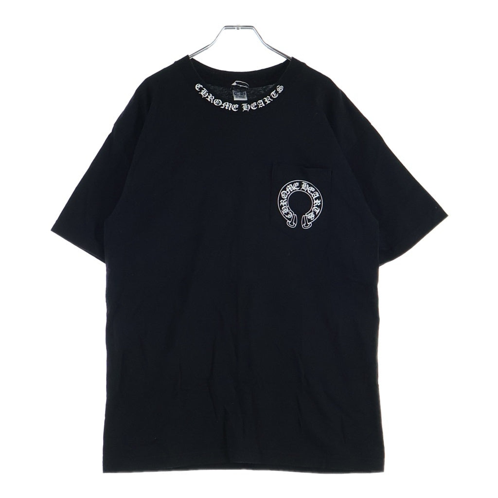 CHROME HEARTS(クロムハーツ) OLD FLORAL CROSS S/S TEE バックフローラルクロスプリント クルーネック半袖Tシャツカットソー ブラック