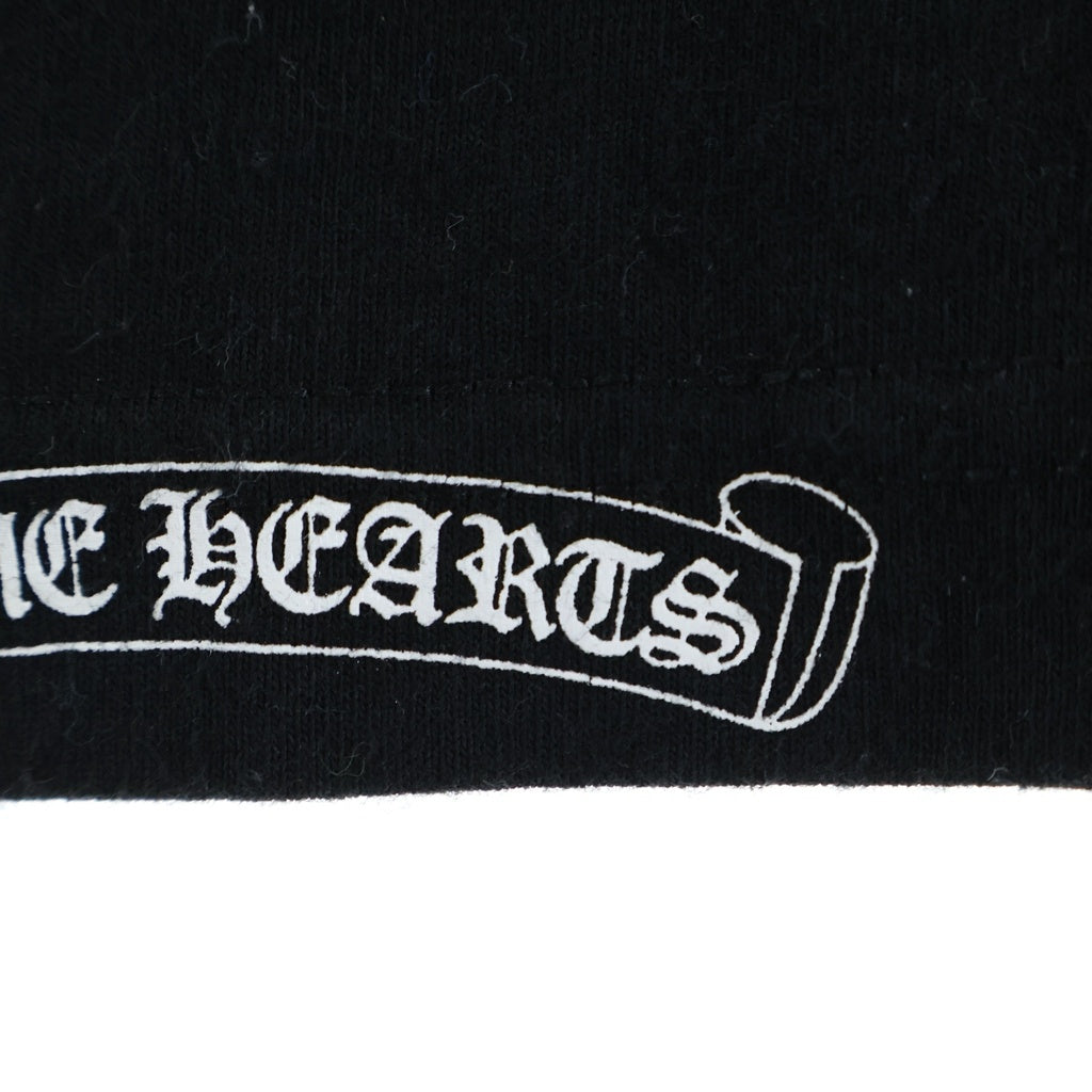 CHROME HEARTS(クロムハーツ) OLD FLORAL CROSS S/S TEE バックフローラルクロスプリント クルーネック半袖Tシャツカットソー ブラック