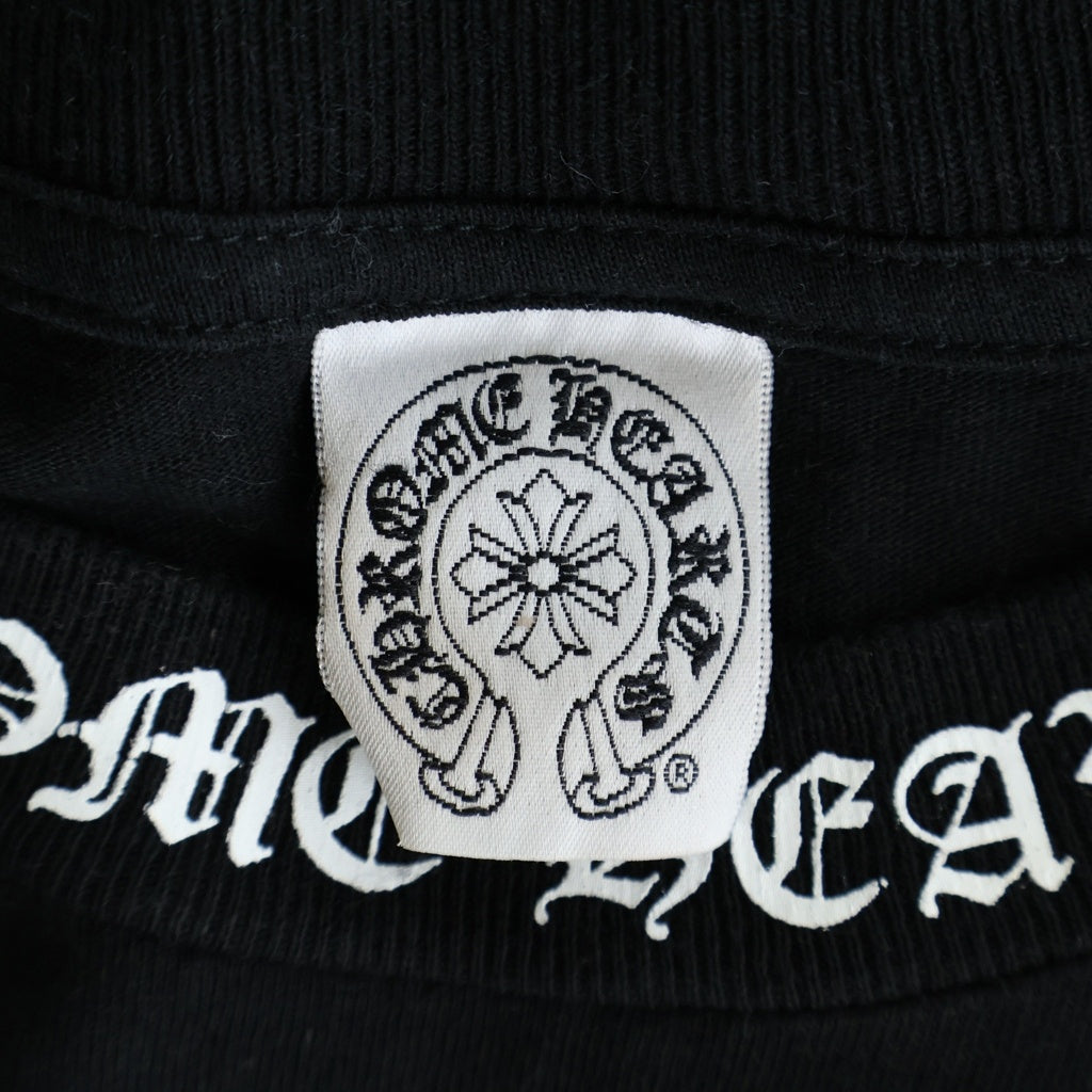 CHROME HEARTS(クロムハーツ) OLD FLORAL CROSS S/S TEE バックフローラルクロスプリント クルーネック半袖Tシャツカットソー ブラック