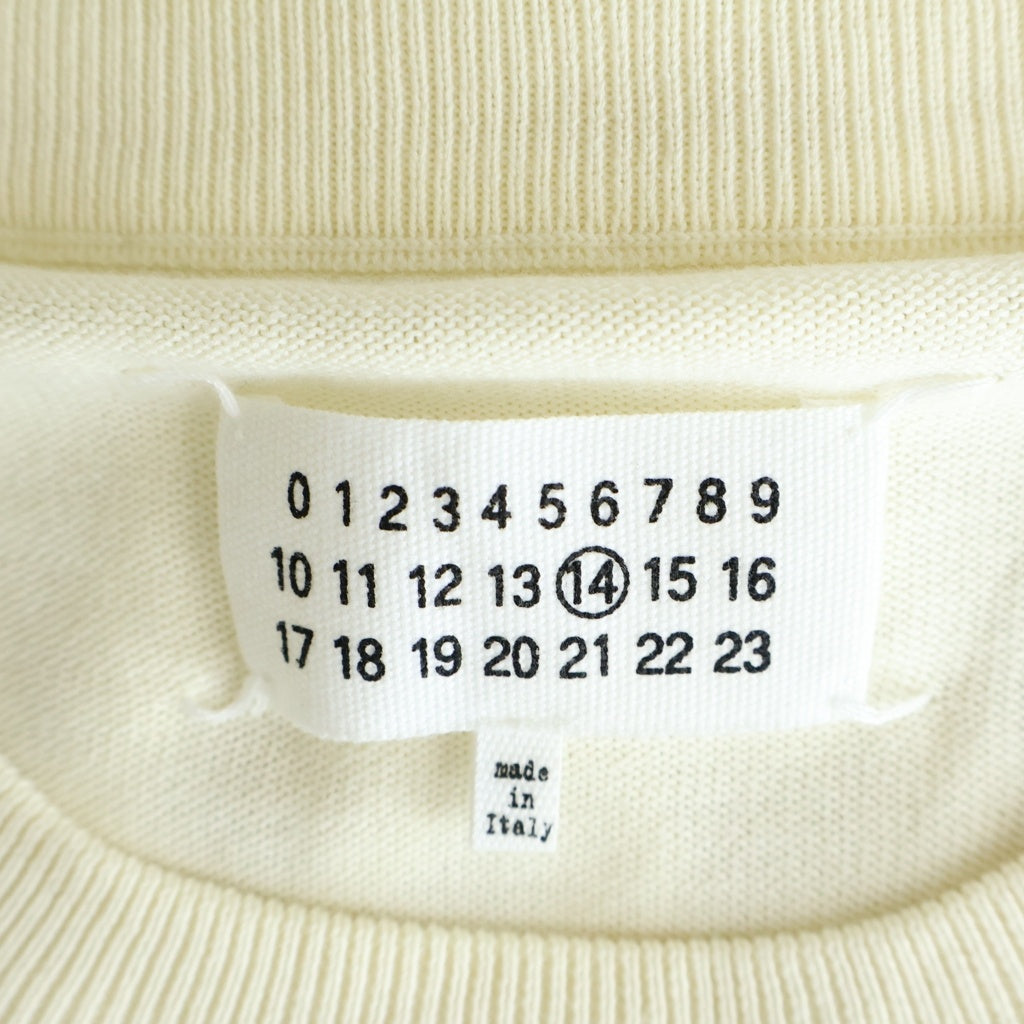 Maison Margiela(メゾンマルジェラ) 18SS エルボーパッチ クルーネック ニットセーター アイボリー S30HB0004 S16312