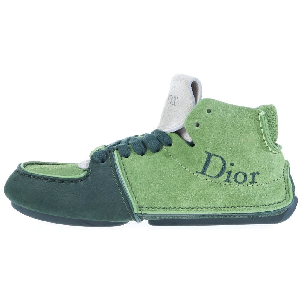 DIOR(ディオール) roadie ローディー レザー ローカットブーツ グリーン 3BO397ACO H632