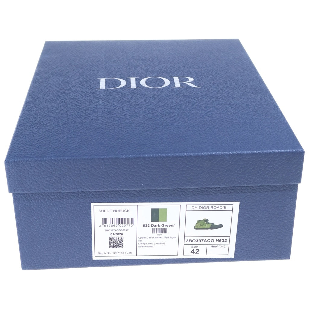 DIOR(ディオール) roadie ローディー レザー ローカットブーツ グリーン 3BO397ACO H632
