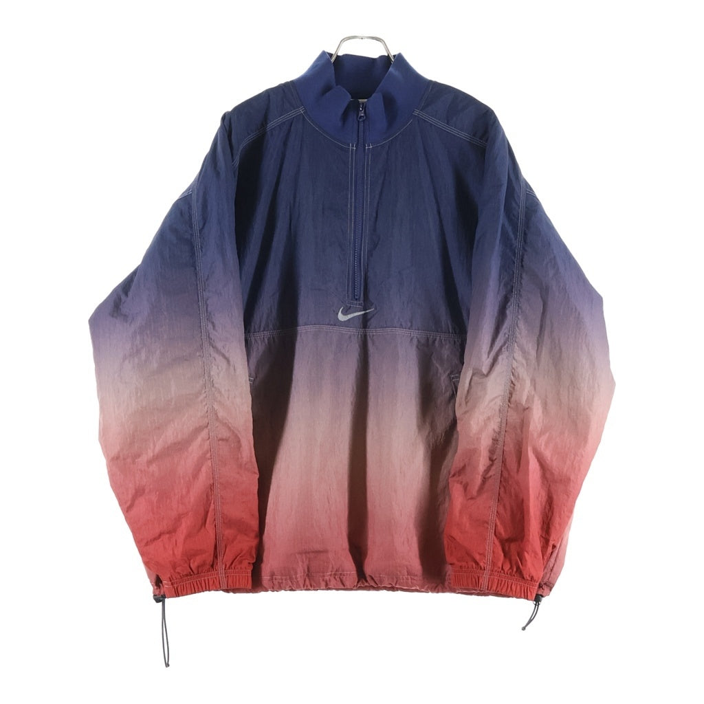 SUPREME(シュプリーム) 24SS ×NIKE Ripstop Pullover Multicolor リップストップ ハーフジップ プルオーバー ブルゾンジャケット ブルー/レッド FQ0875-410