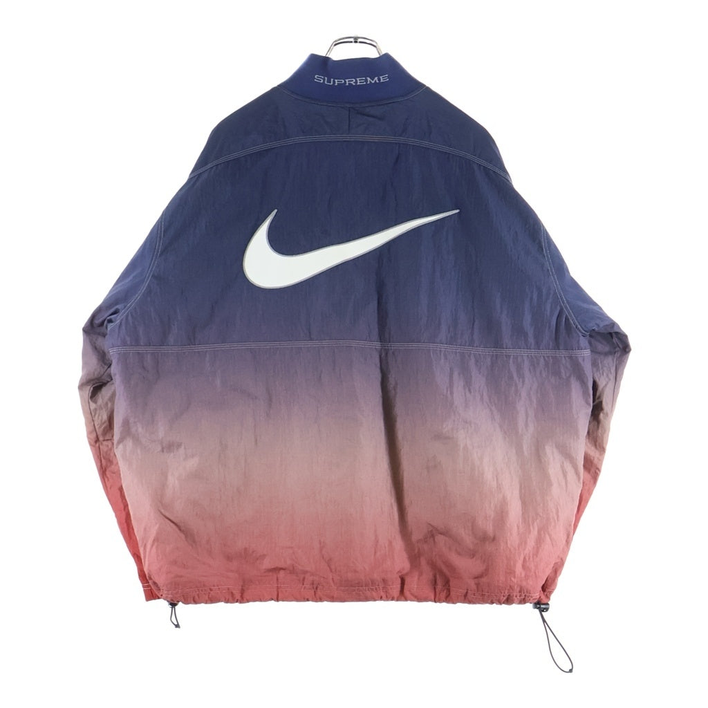 SUPREME(シュプリーム) 24SS ×NIKE Ripstop Pullover Multicolor リップストップ ハーフジップ プルオーバー ブルゾンジャケット ブルー/レッド FQ0875-410