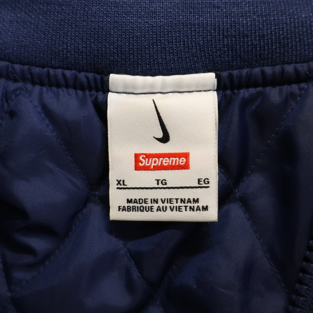SUPREME(シュプリーム) 24SS ×NIKE Ripstop Pullover Multicolor リップストップ ハーフジップ プルオーバー ブルゾンジャケット ブルー/レッド FQ0875-410