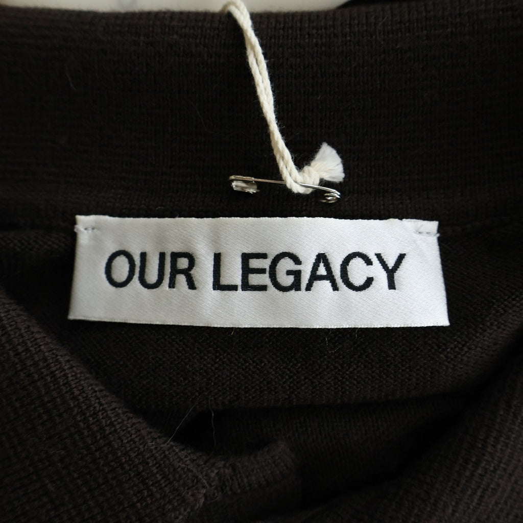 OUR LEGACY(アワーレガシー) 25AW Evening Polo イブニング ポロ フロントボタン ニットカーディガン ブラウン M4253EP