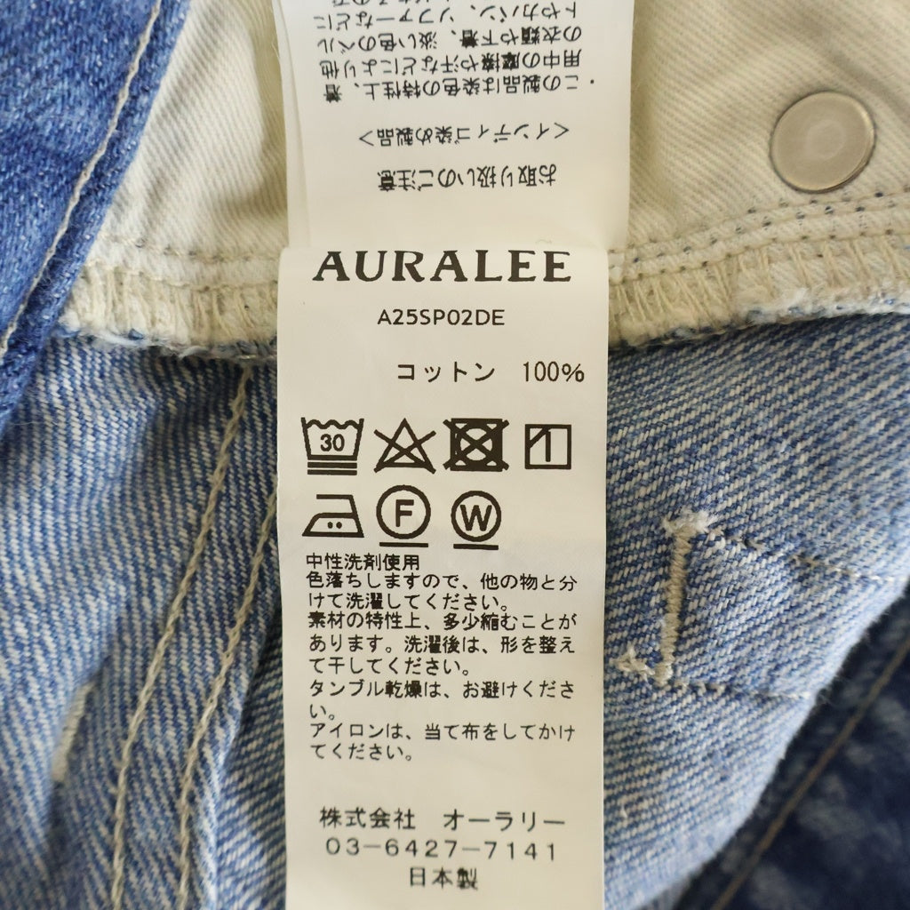 AURALEE(オーラリー) 25SS SELVEDGE FADED LIGHT DENIM PANTS セルビッジ フェード ライト デニムパンツ ブルー A25SP02DE