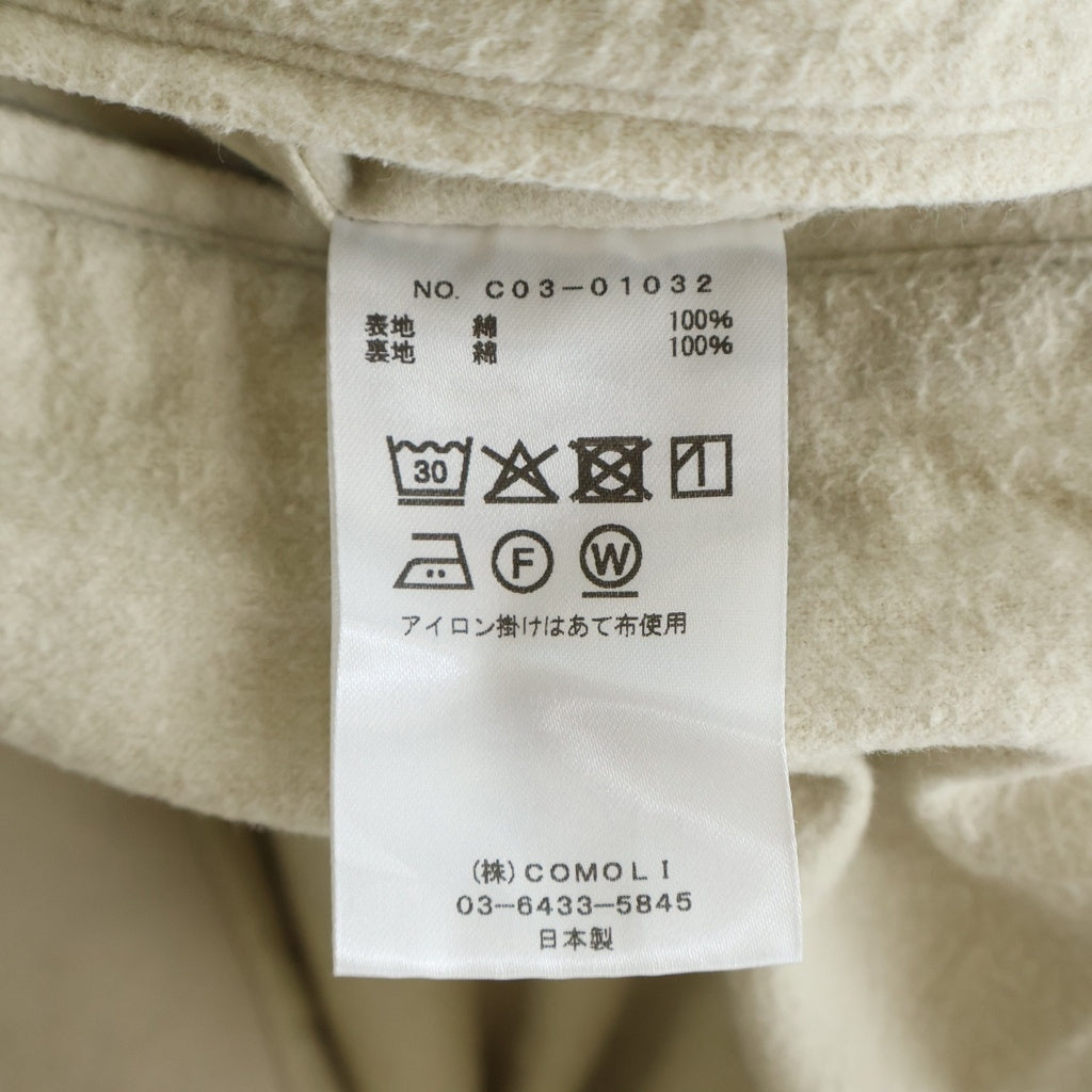 COMOLI(コモリ) 25AW Cotton Twill Zip Short Jacket コットンツイル ジップショートジャケット ベージュ C03-01032