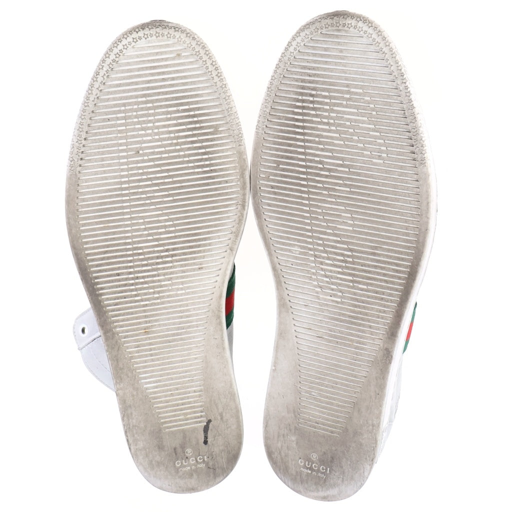 GUCCI(グッチ) Stretch High-Top Sneaker インターロッキングG シェリーライン レザーハイカットスニーカー ホワイト 864414
