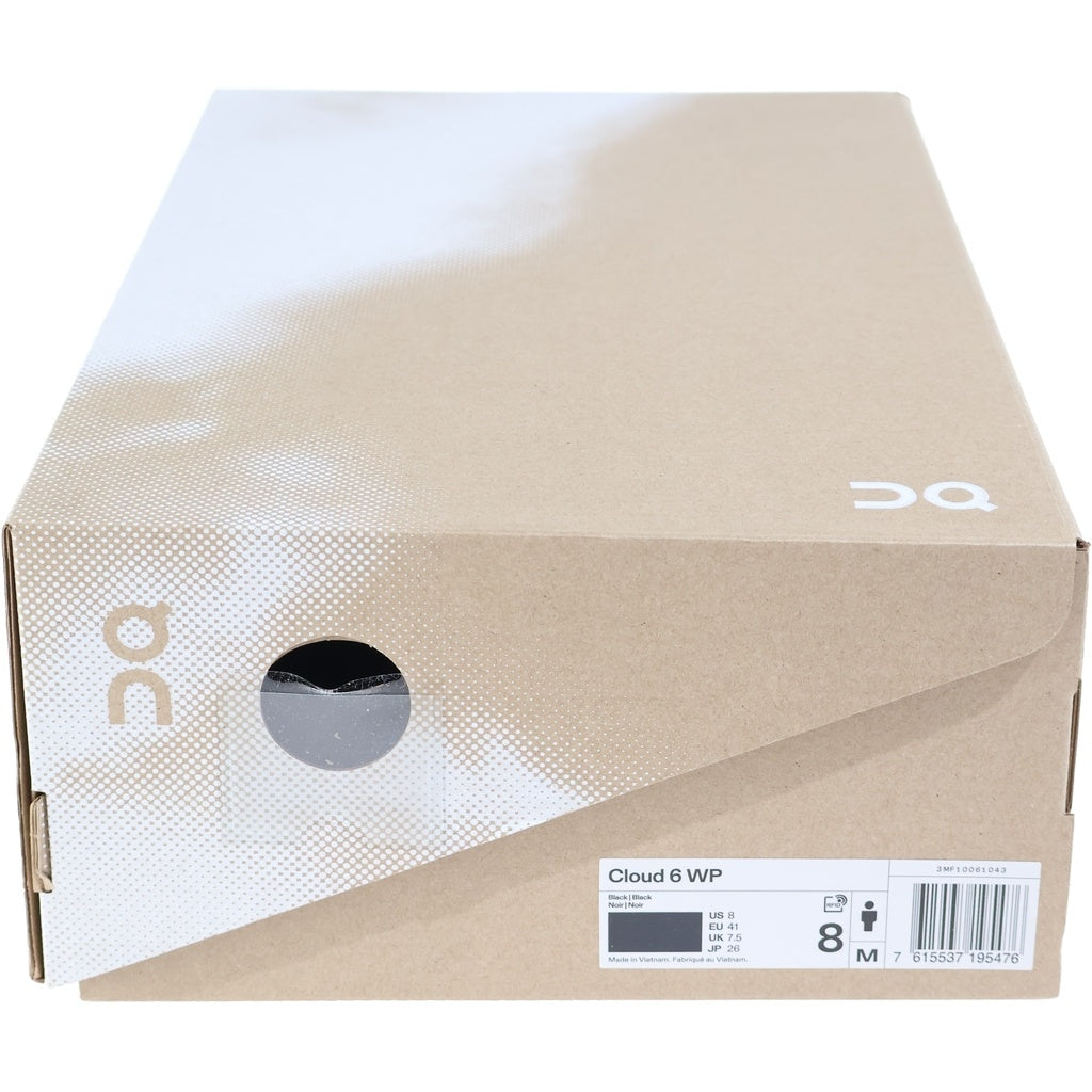 On(オン) CLOUD 6 WATERPROOF クラウド6 ウォータープルーフ ローカットスニーカー ブラック USM8/26cm 3MF10061043