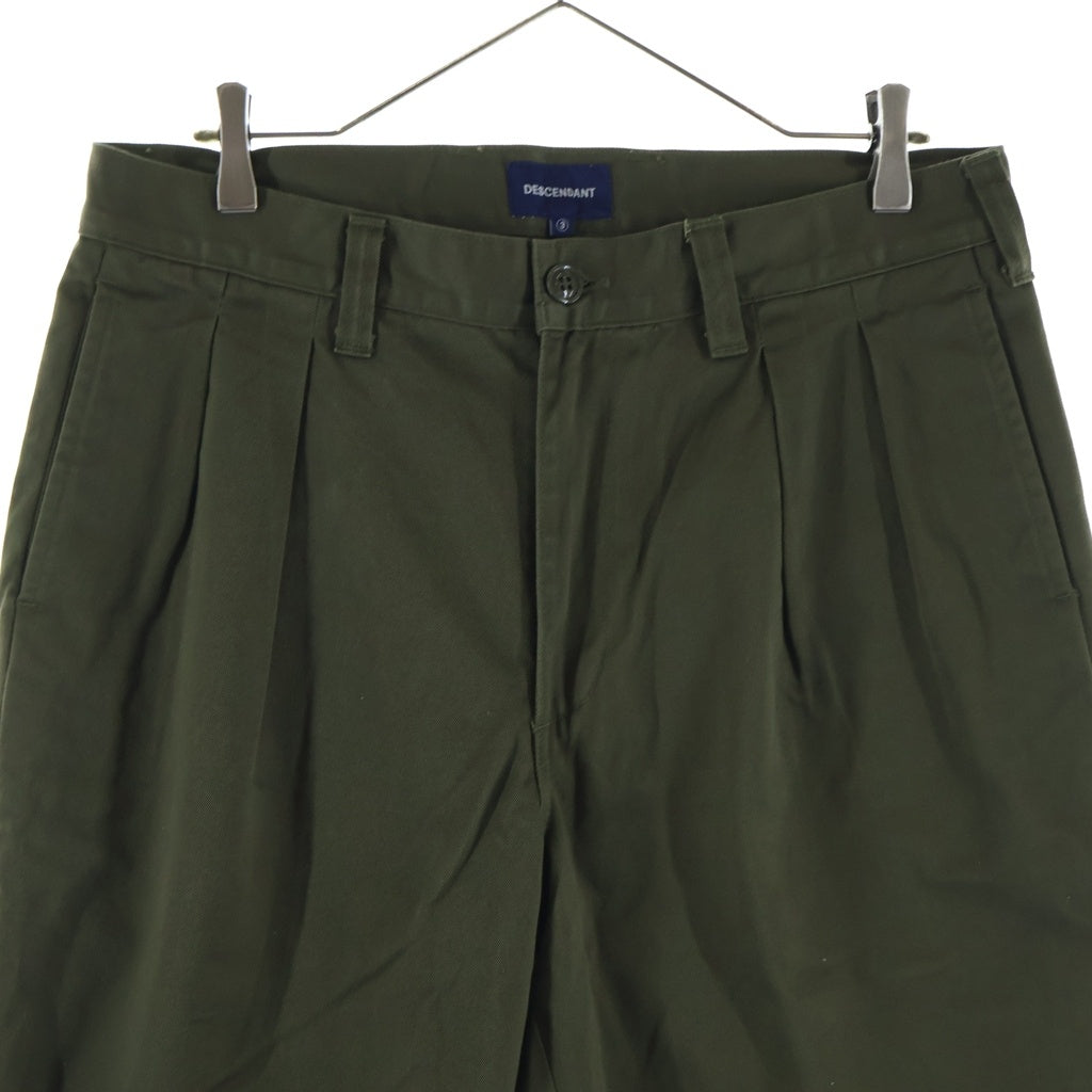 DESCENDANT(ディセンダント) COTTON TWILL TROUSERS コットン トラウザーズパンツ カーキ