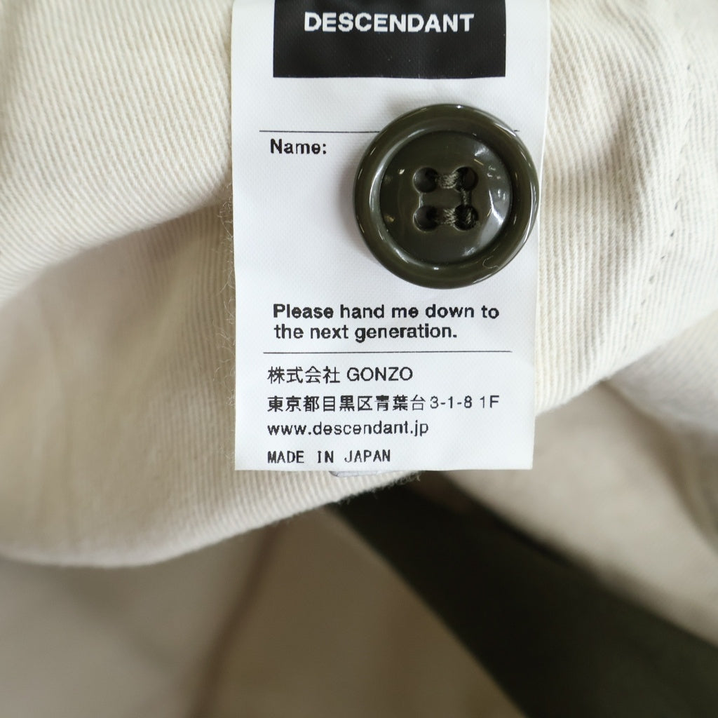 DESCENDANT(ディセンダント) COTTON TWILL TROUSERS コットン トラウザーズパンツ カーキ