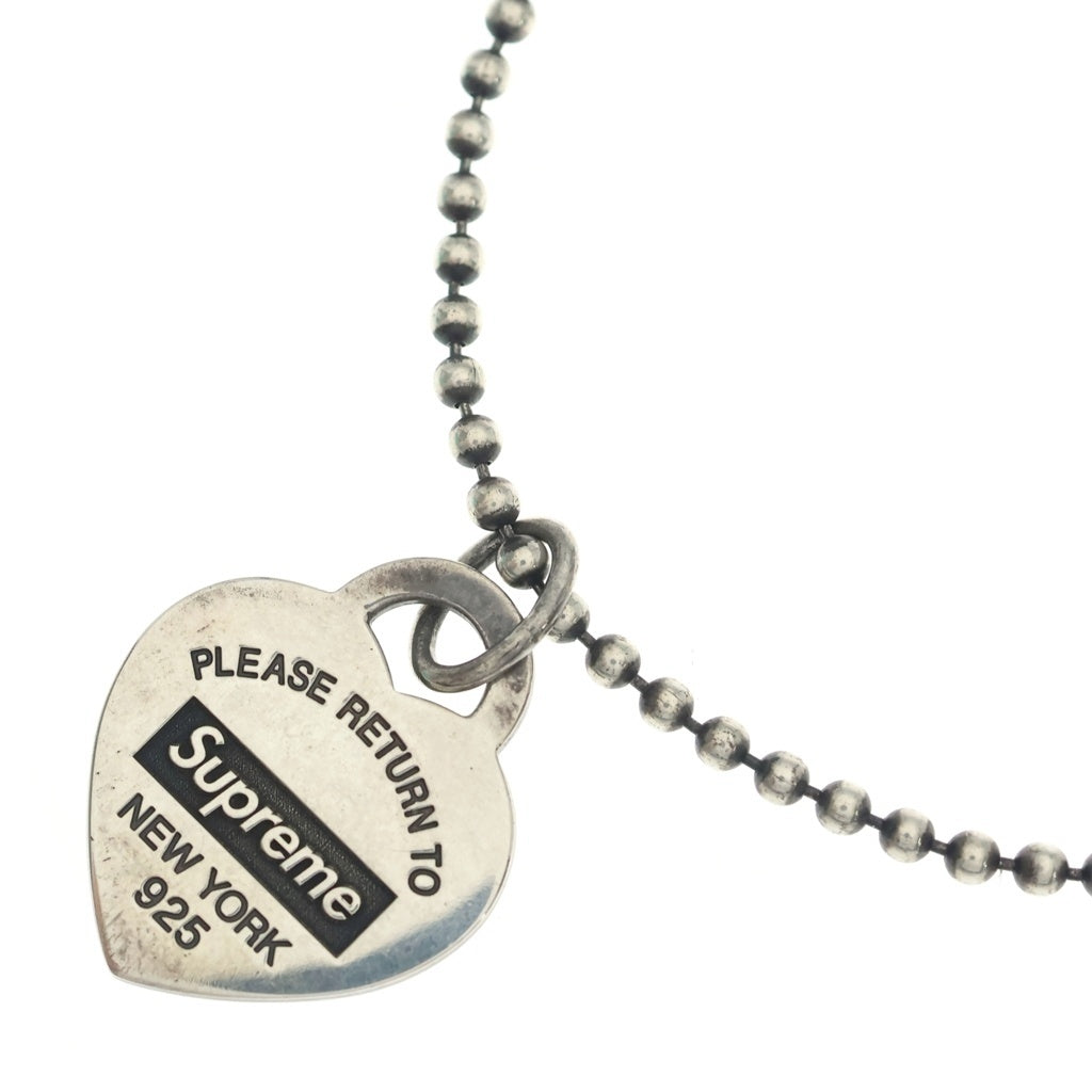 TIFFANY & Co.(ティファニー) 21AW SUPREME Return to Heart Tag Pendant × シュプリーム リターン トゥ ハートタグ ペンダントネックレス シルバー