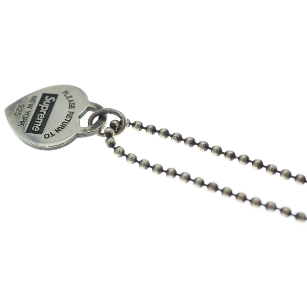 TIFFANY & Co.(ティファニー) 21AW SUPREME Return to Heart Tag Pendant × シュプリーム リターン トゥ ハートタグ ペンダントネックレス シルバー