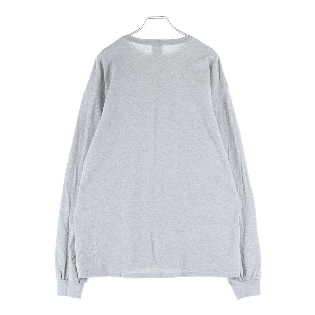 WTAPS(ダブルタップス) NEWBALANCE ACADEMY L/S TEE × ニューバランス アカデミー フロントロゴプリント長袖Tシャツ グレー MT01606
