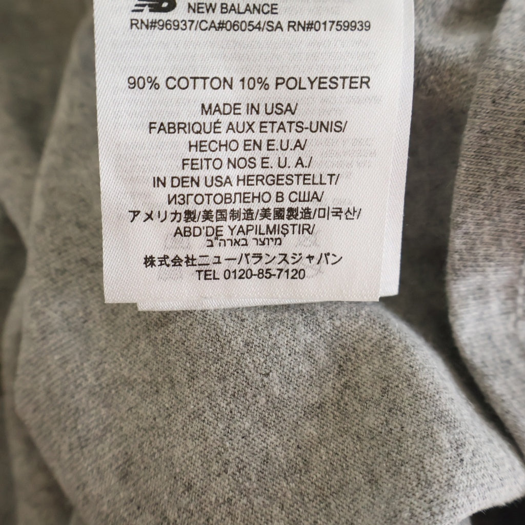 WTAPS(ダブルタップス) NEWBALANCE ACADEMY L/S TEE × ニューバランス アカデミー フロントロゴプリント長袖Tシャツ グレー MT01606