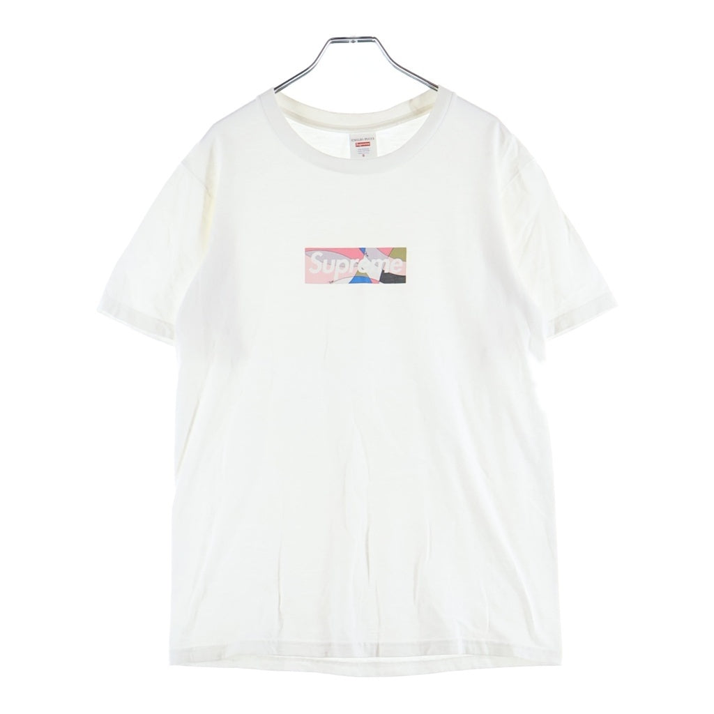 SUPREME(シュプリーム) 21SS Emilio Pucci Box Logo Tee エミリオプッチ ボックスロゴプリント クルーネック半袖Tシャツ カットソー ホワイト
