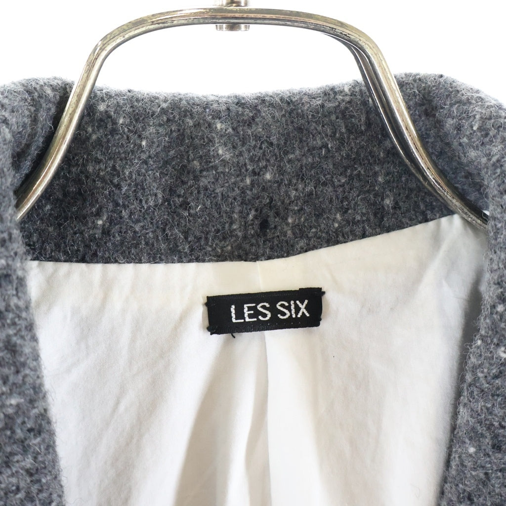 LES SIX(レシス) 22AW LIGHT MELTON ノッチドラペル 2B ウール混 チェスターコート グレー TROIS-3-MSJ